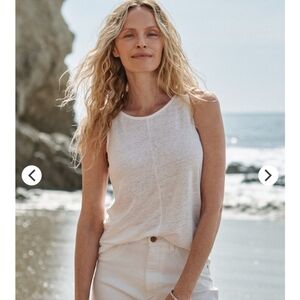 NWT - Garnet Hill Organic Linen Tank